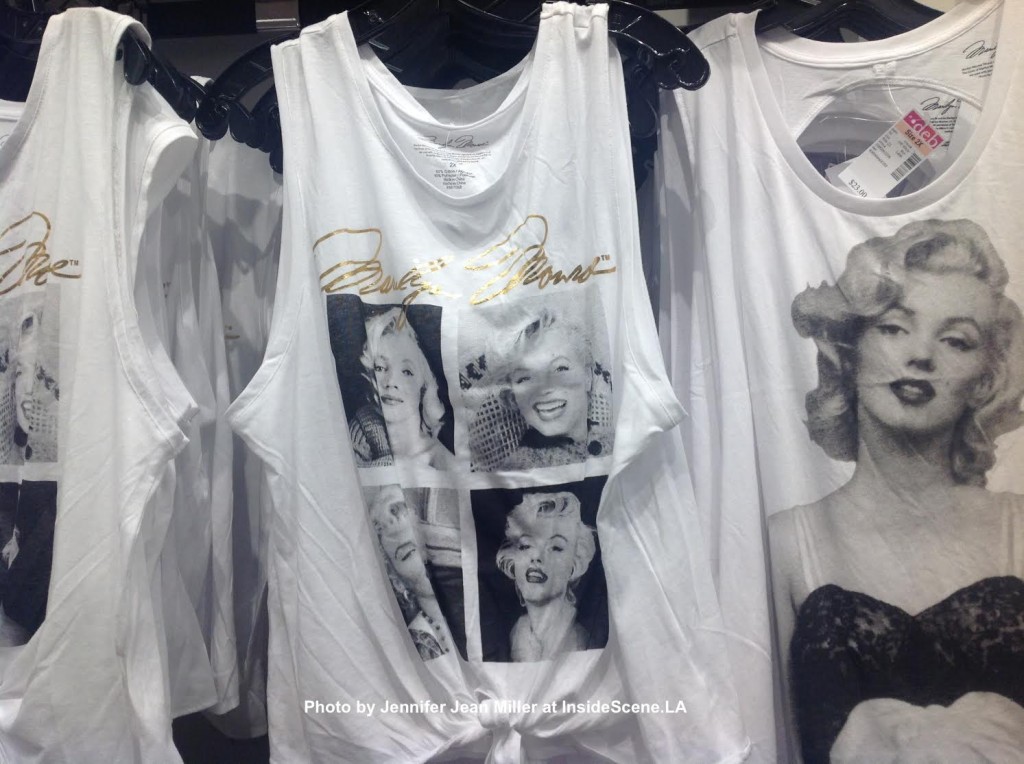 A row of "estate" endorsed t-shirts in a Deb store in New Jersey.